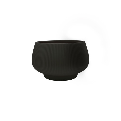 Matt Black Hortus Belgrade Ceramic Bowl (24x18cm)